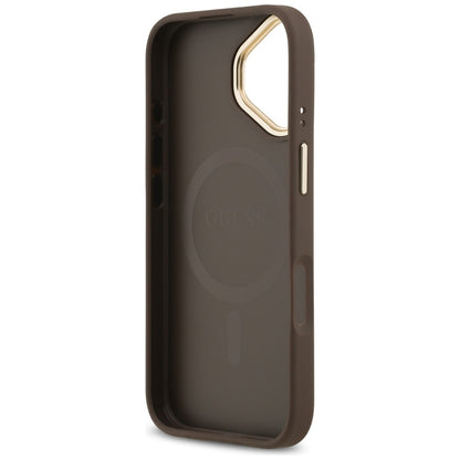 Etui MagSafe dla Apple iPhone 17, Guess, 4G Classic, Brązowy