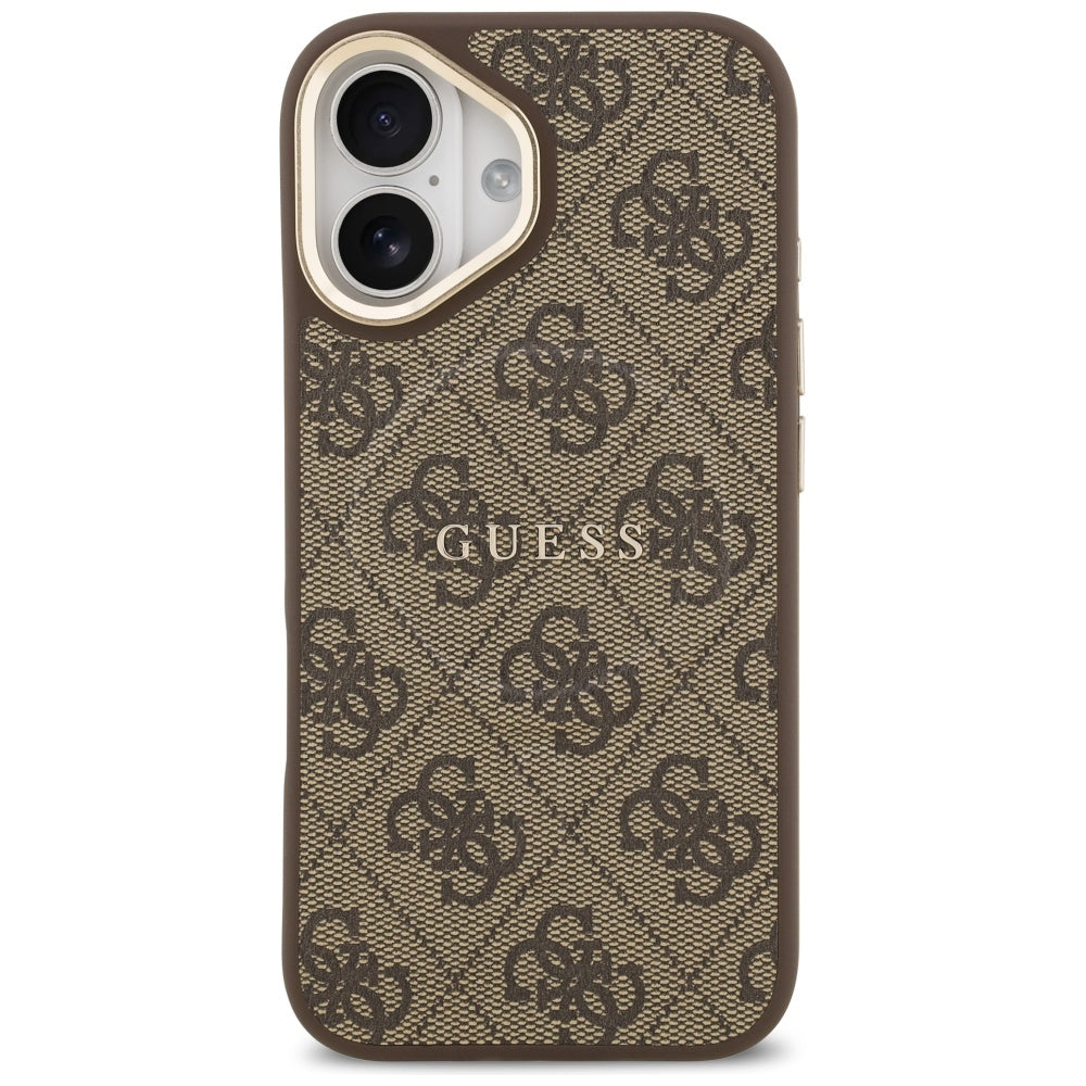 Etui MagSafe dla Apple iPhone 17, Guess, 4G Classic, Brązowy