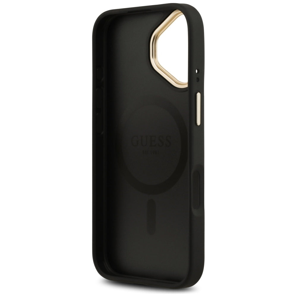 Etui MagSafe dla Apple iPhone 17, Guess, 4G Classic, Czarne