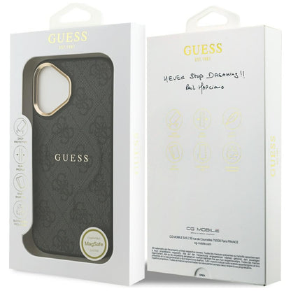 Etui MagSafe dla Apple iPhone 17, Guess, 4G Classic, Czarne