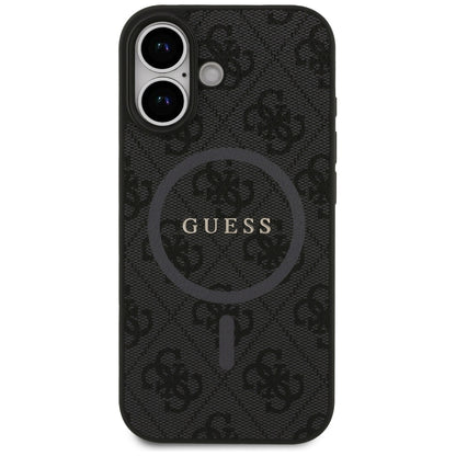 Etui MagSafe dla Apple iPhone 17, Guess, 4G Ring Classic Logo, Czarne