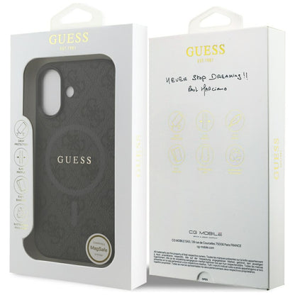 Etui MagSafe dla Apple iPhone 17, Guess, 4G Ring Classic Logo, Czarne