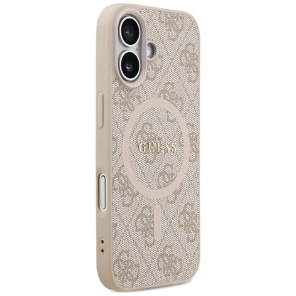 Etui MagSafe dla Apple iPhone 17, Guess, 4G Ring Classic Logo, Różowy