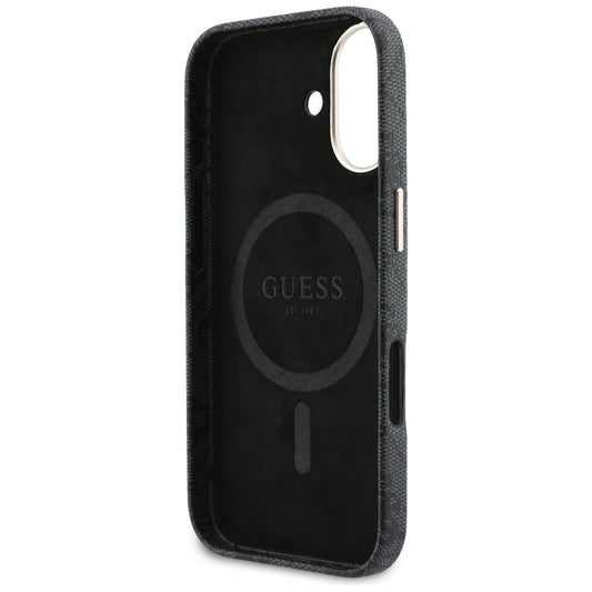 Etui MagSafe dla Apple iPhone 17, Guess, 4G Script Logo, Czarne