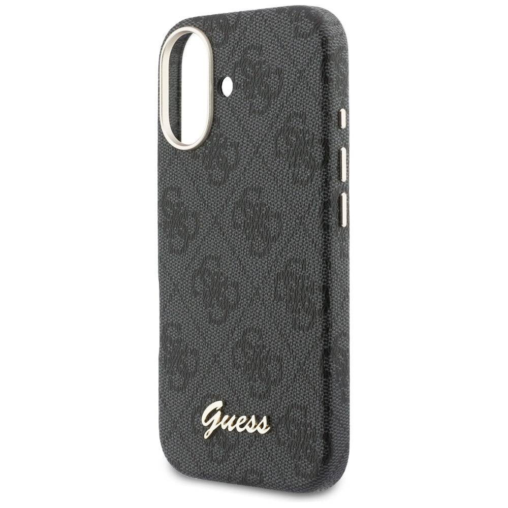Etui MagSafe dla Apple iPhone 17, Guess, 4G Script Logo, Czarne