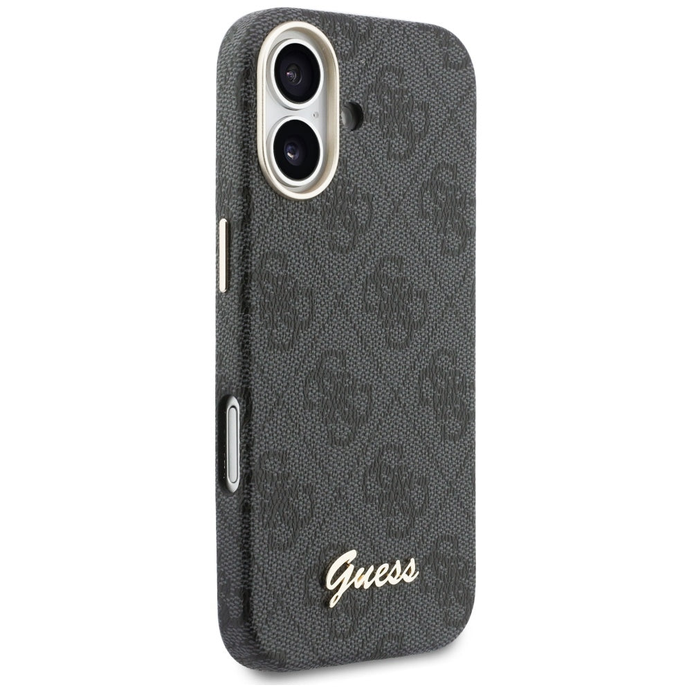 Etui MagSafe dla Apple iPhone 17, Guess, 4G Script Logo, Czarne