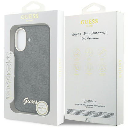 Etui MagSafe dla Apple iPhone 17, Guess, 4G Script Logo, Czarne