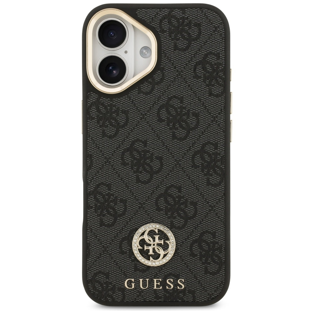 Etui MagSafe dla Apple iPhone 17, Guess, 4G Strass Logo, Czarne