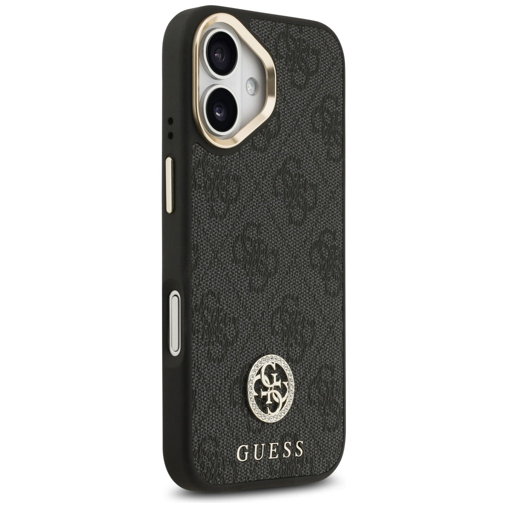 Etui MagSafe dla Apple iPhone 17, Guess, 4G Strass Logo, Czarne
