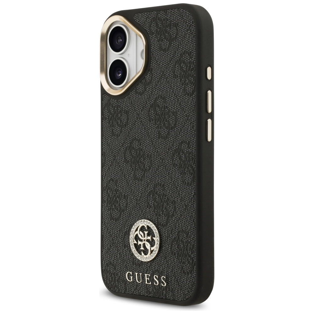 Etui MagSafe dla Apple iPhone 17, Guess, 4G Strass Logo, Czarne