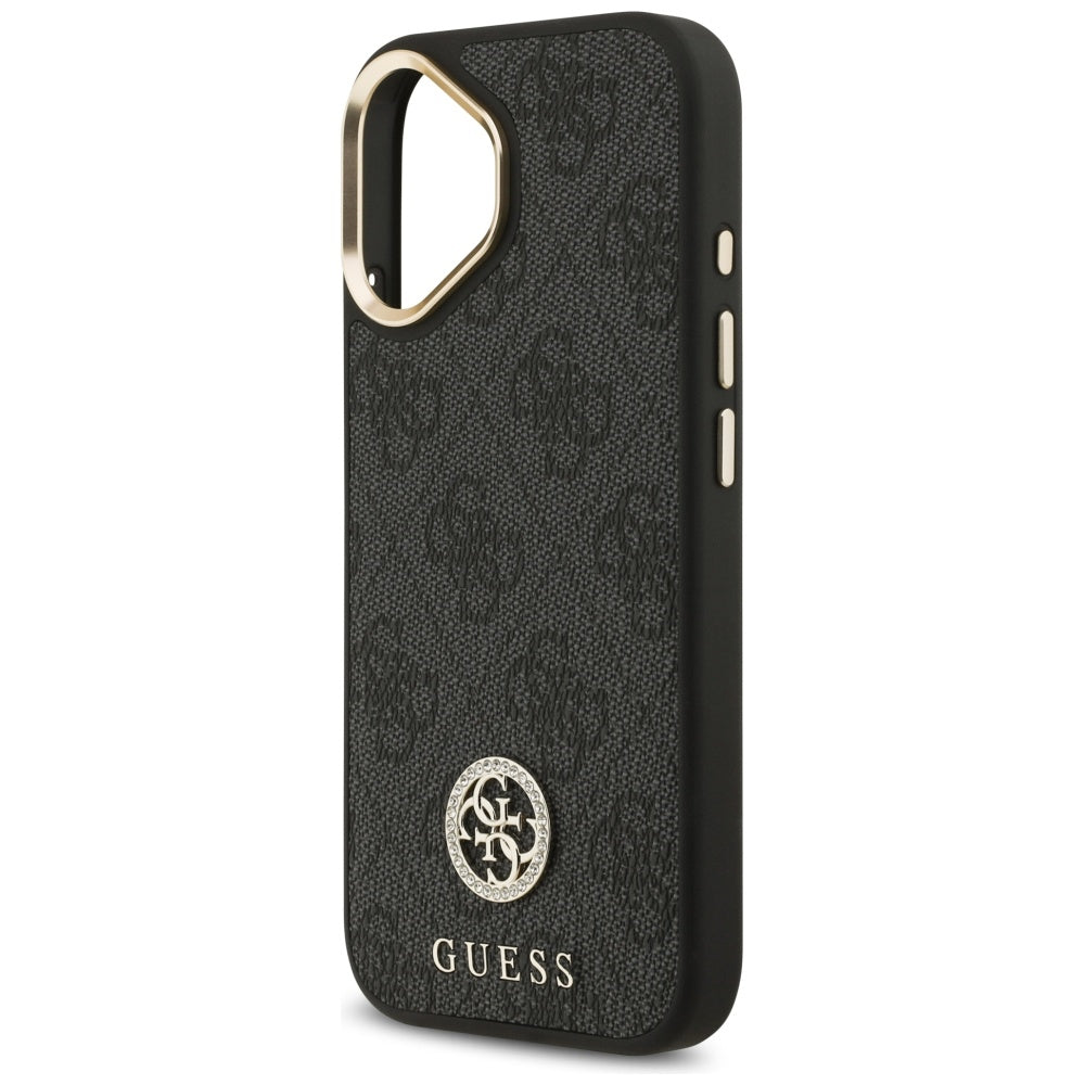 Etui MagSafe dla Apple iPhone 17, Guess, 4G Strass Logo, Czarne