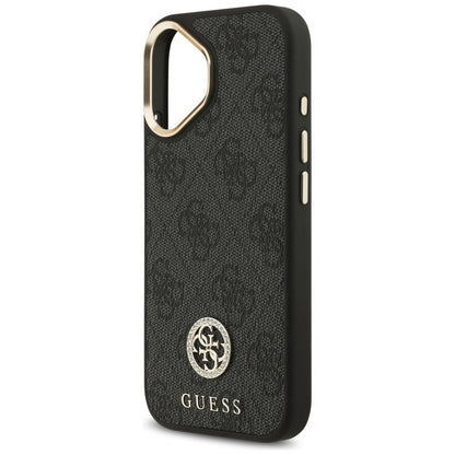 Etui MagSafe dla Apple iPhone 17, Guess, 4G Strass Logo, Czarne