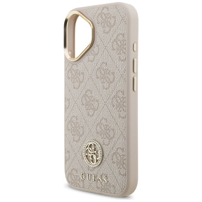 Etui MagSafe dla Apple iPhone 17, Guess, 4G Strass Logo, Różowy