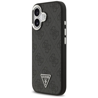 Etui MagSafe dla Apple iPhone 17, Guess, 4G Triangle Logo, Czarne Srebrne