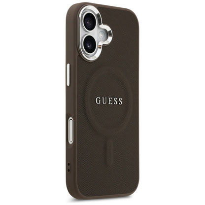Etui MagSafe dla Apple iPhone 17, Guess, Classic Logo, Brązowy