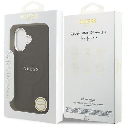 Etui MagSafe dla Apple iPhone 17, Guess, Classic Logo, Brązowy