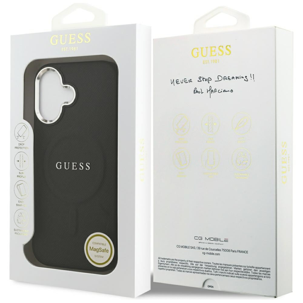 Etui MagSafe dla Apple iPhone 17, Guess, Classic Logo, Czarne