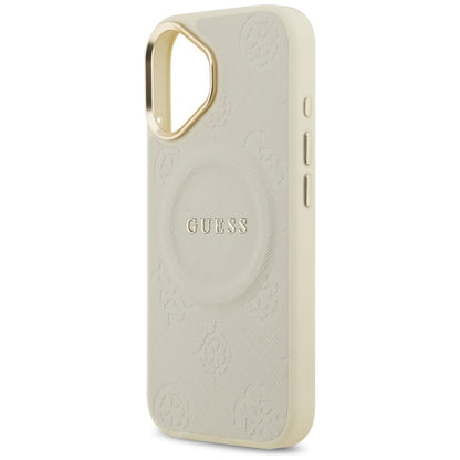 MagSafe Case for Apple iPhone 17, Guess, Peony Hot Stamp, Beige