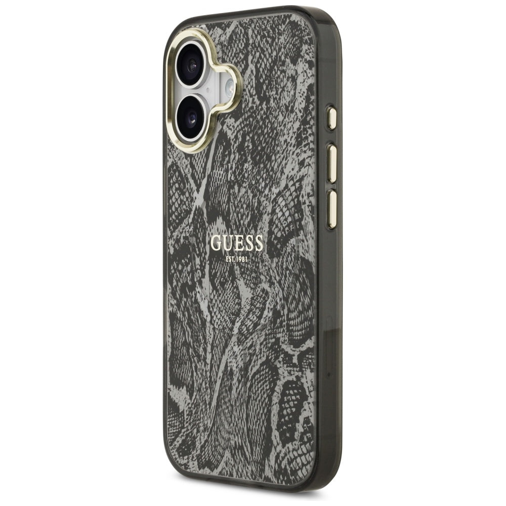 Etui MagSafe dla Apple iPhone 17, Guess, Python Pattern, Czarne