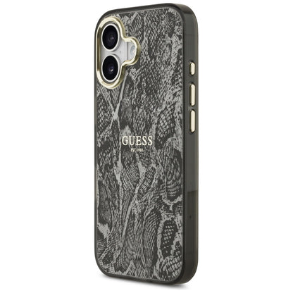 Etui MagSafe dla Apple iPhone 17, Guess, Python Pattern, Czarne