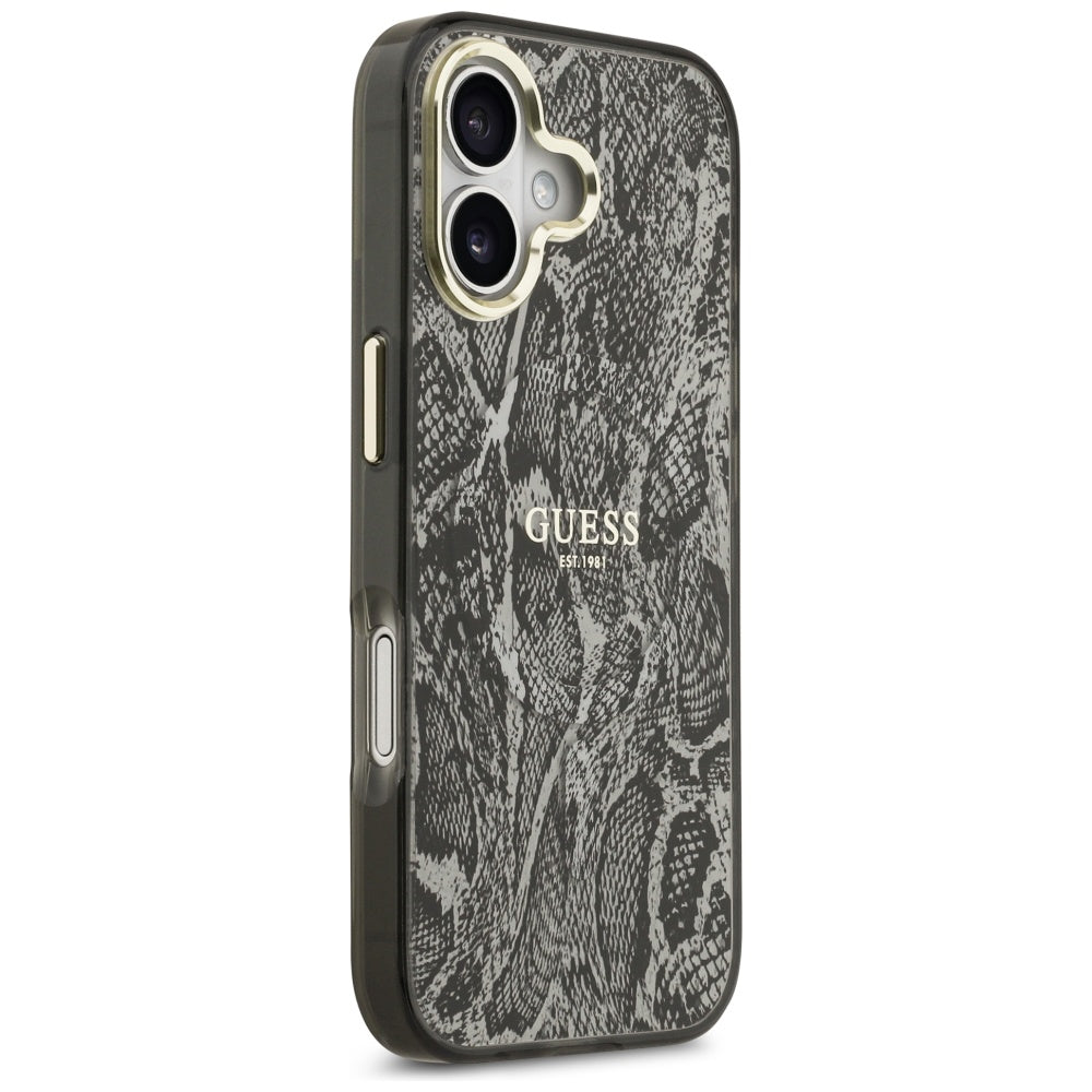 Etui MagSafe dla Apple iPhone 17, Guess, Python Pattern, Czarne