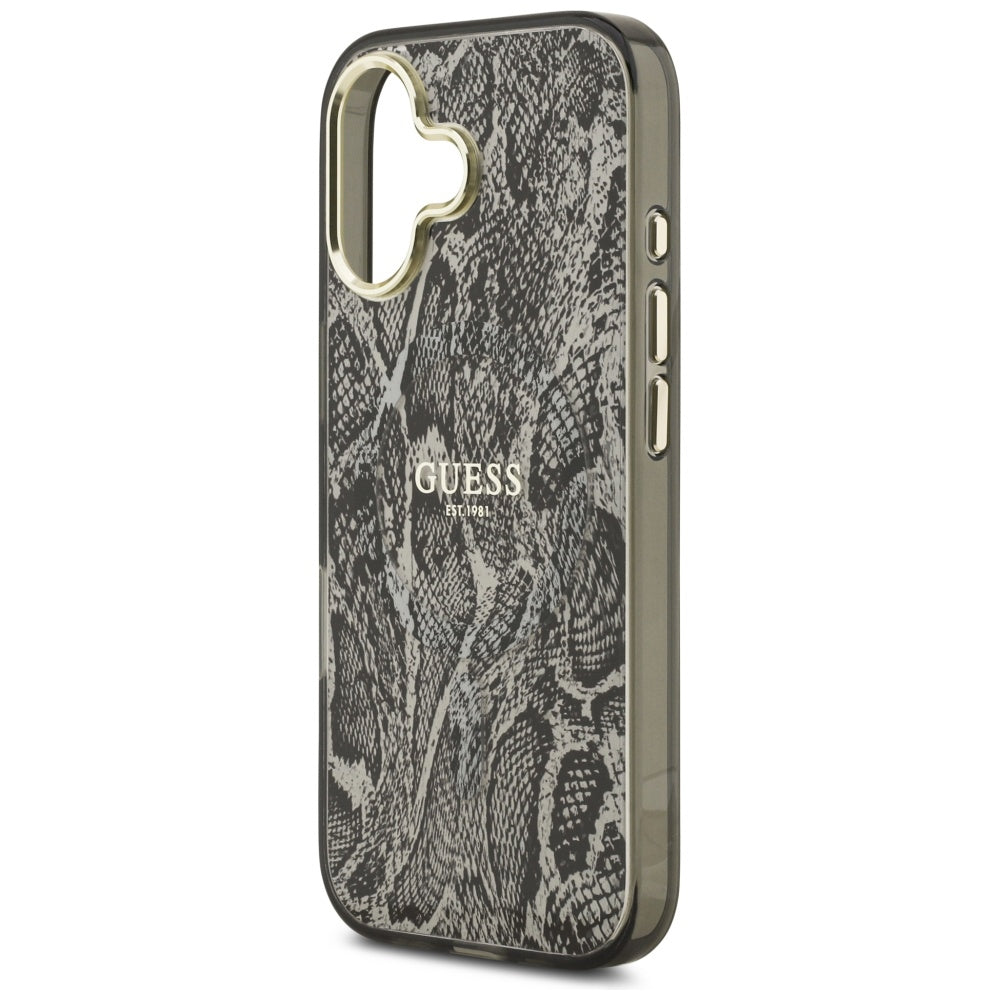 Etui MagSafe dla Apple iPhone 17, Guess, Python Pattern, Czarne