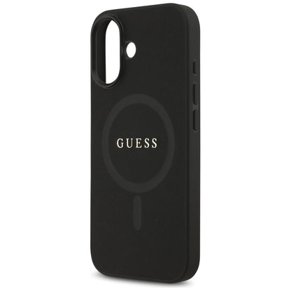Etui MagSafe dla Apple iPhone 17, Guess, Saffiano Classic Logo, Czarne
