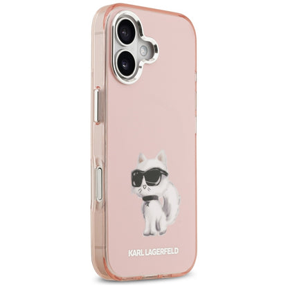 Etui MagSafe dla Apple iPhone 17, Karl Lagerfeld, IML Aquarelle Logo Choupette, Różowy