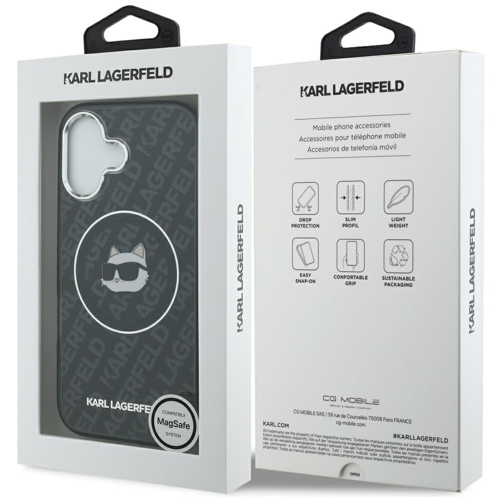 Etui MagSafe dla Apple iPhone 17, Karl Lagerfeld, IML Choupette`s Head, Czarne