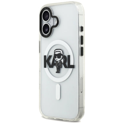 Etui MagSafe dla Apple iPhone 17, Karl Lagerfeld, IML Sketch Logo Karl, Przezroczyste