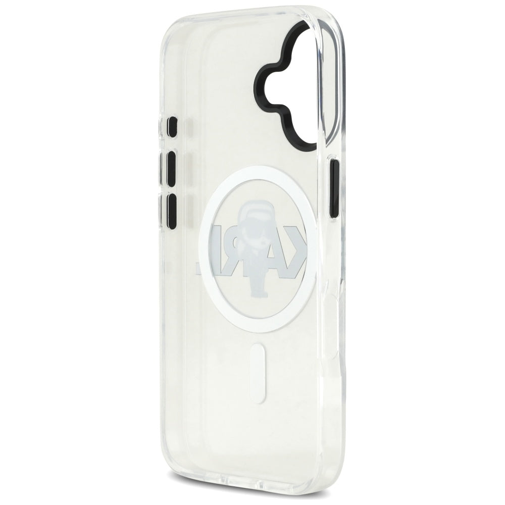 Etui MagSafe dla Apple iPhone 17, Karl Lagerfeld, IML Sketch Logo Karl, Przezroczyste