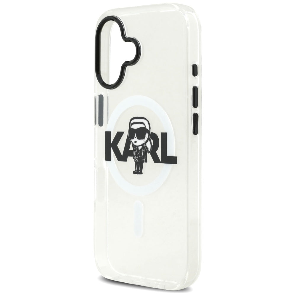 Etui MagSafe dla Apple iPhone 17, Karl Lagerfeld, IML Sketch Logo Karl, Przezroczyste