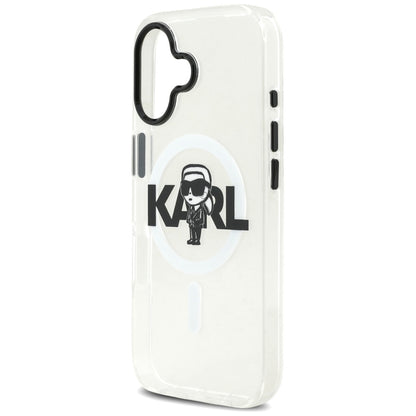 Etui MagSafe dla Apple iPhone 17, Karl Lagerfeld, IML Sketch Logo Karl, Przezroczyste
