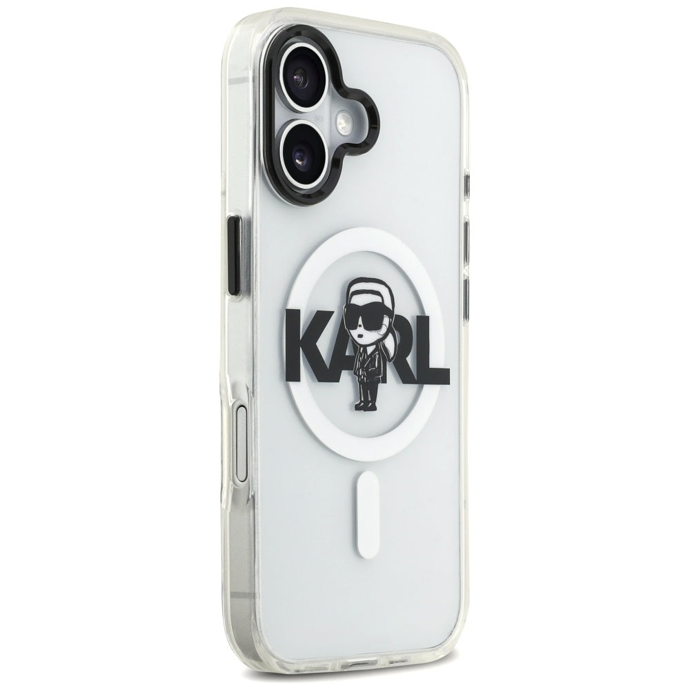 Etui MagSafe dla Apple iPhone 17, Karl Lagerfeld, IML Sketch Logo Karl, Przezroczyste
