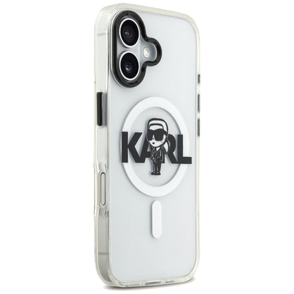 Etui MagSafe dla Apple iPhone 17, Karl Lagerfeld, IML Sketch Logo Karl, Przezroczyste