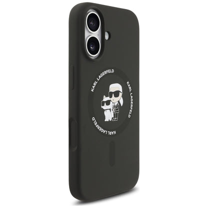 Etui MagSafe dla Apple iPhone 17, Karl Lagerfeld, Ring Karl & Choupette, Czarne