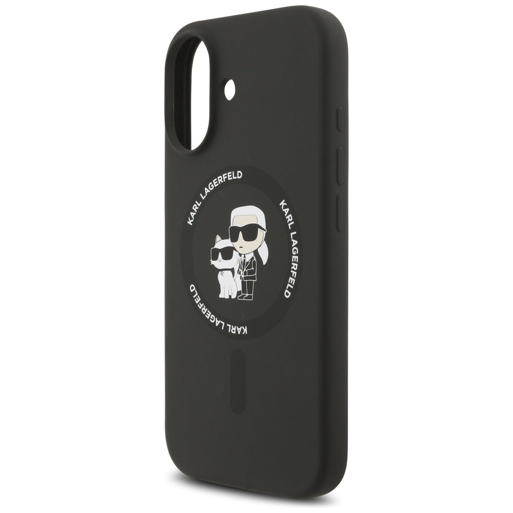 Etui MagSafe dla Apple iPhone 17, Karl Lagerfeld, Ring Karl & Choupette, Czarne