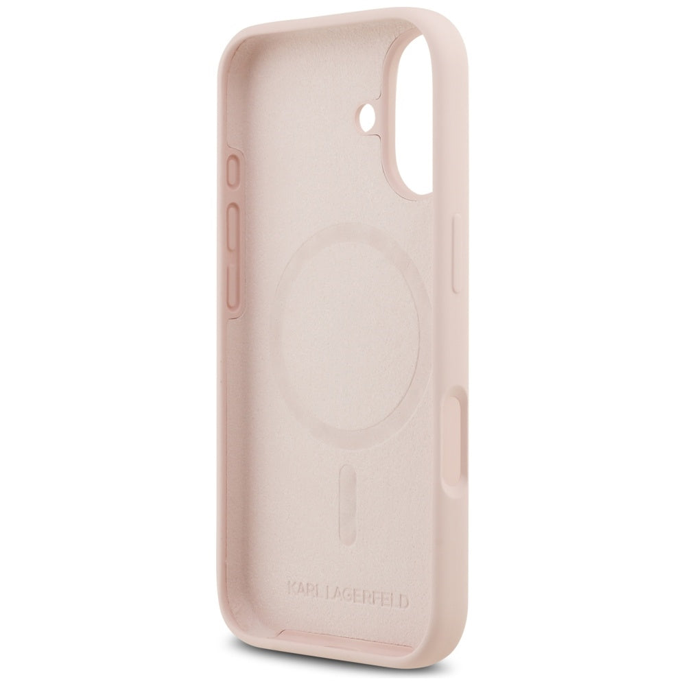 Etui MagSafe dla Apple iPhone 17, Karl Lagerfeld, Ring Karl & Choupette, Różowy