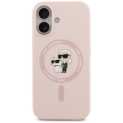 Etui MagSafe dla Apple iPhone 17, Karl Lagerfeld, Ring Karl & Choupette, Różowy