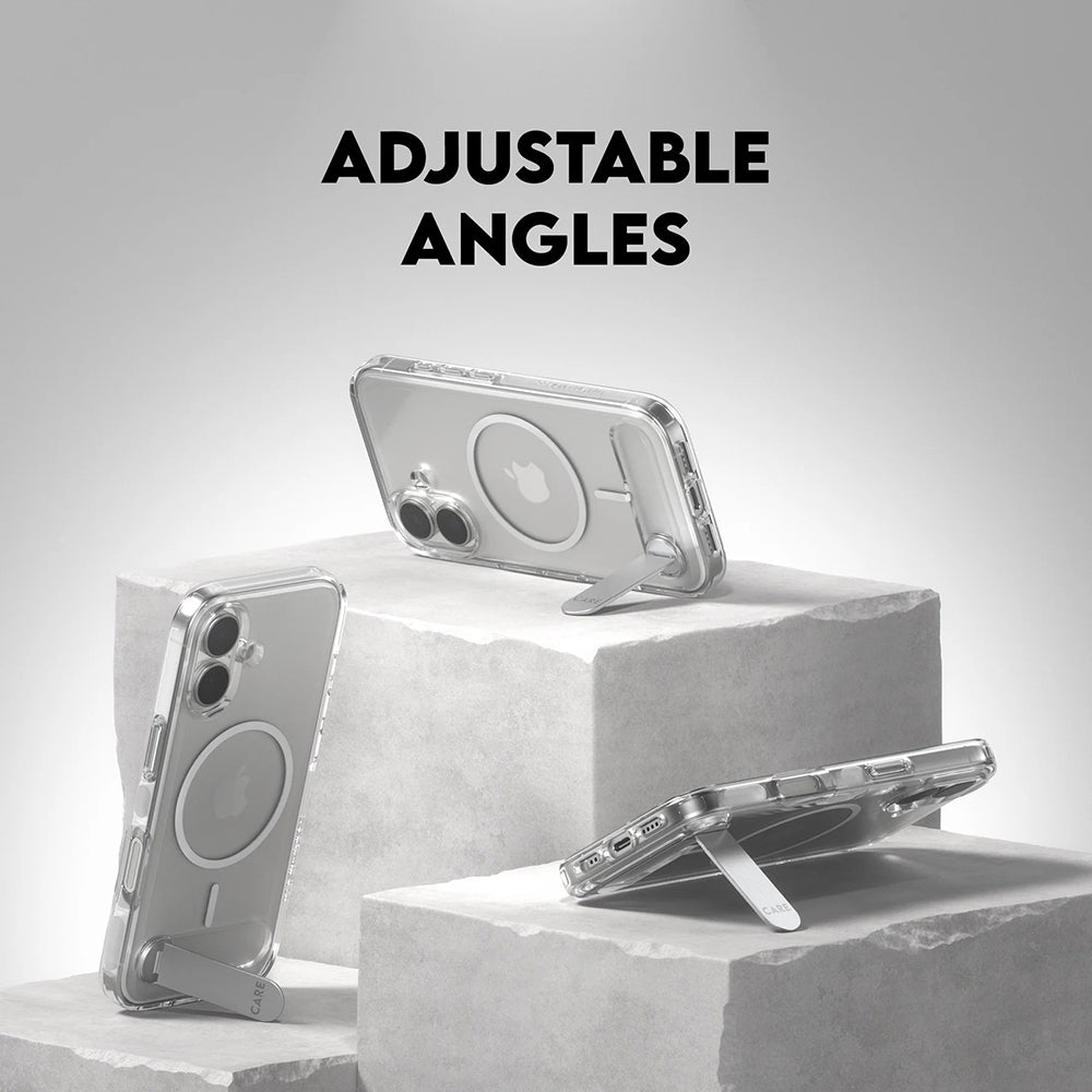Etui MagSafe dla Apple iPhone 17, PanzerGlass, z funkcją podstawki, Przezroczyste