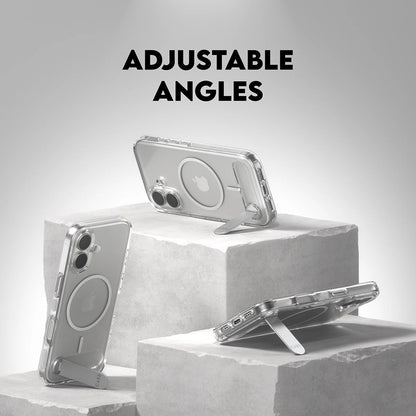 Etui MagSafe dla Apple iPhone 17, PanzerGlass, z funkcją podstawki, Przezroczyste