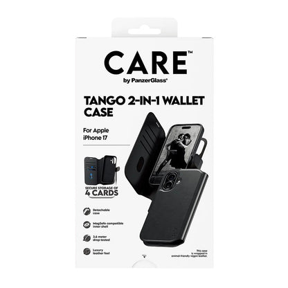 Etui MagSafe dla Apple iPhone 17, PanzerGlass, Care Feature Tango Two-in-One, Czarne