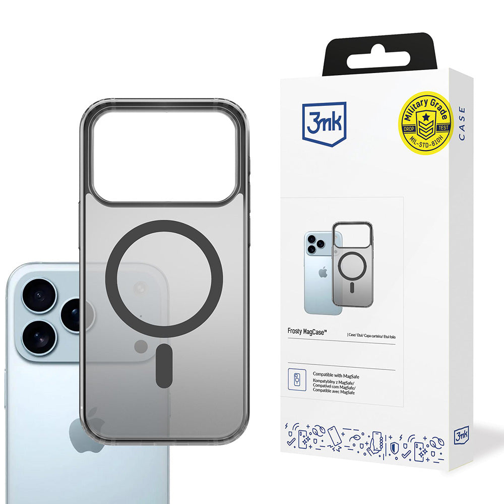Etui MagSafe dla Apple iPhone 17 Pro, 3MK, Frosty MagCase, Czarne