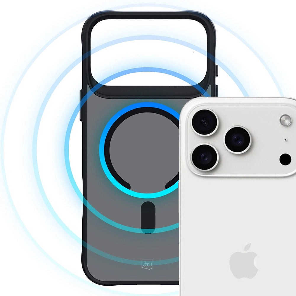 Etui MagSafe dla Apple iPhone 17 Pro, 3MK, Smoke MagCase, Czarne