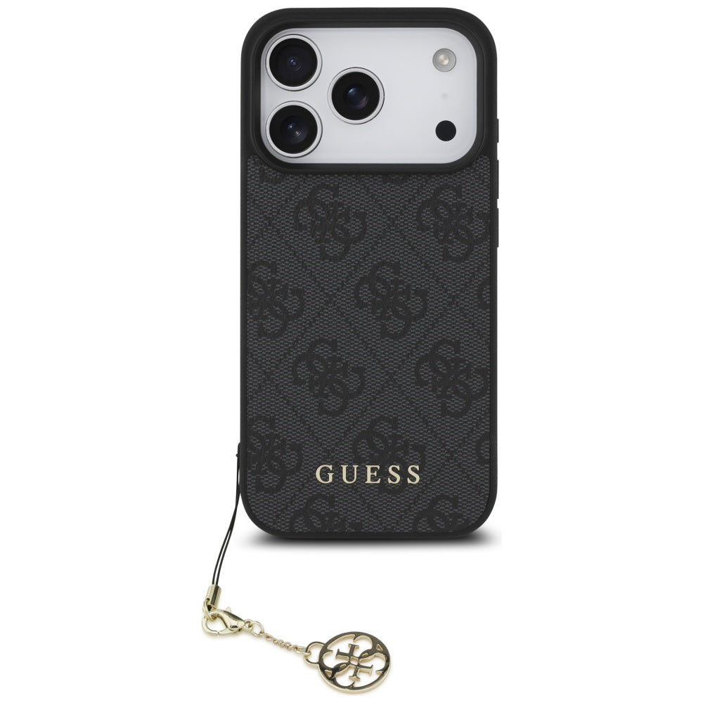 Etui MagSafe dla Apple iPhone 17 Pro, Guess, 4G Charm Cradle, Czarne