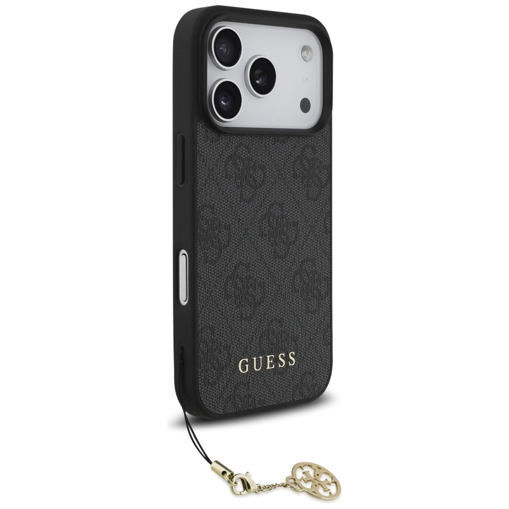 Etui MagSafe dla Apple iPhone 17 Pro, Guess, 4G Charm Cradle, Czarne