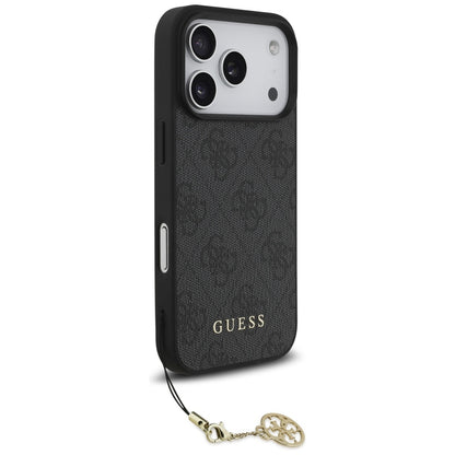 Etui MagSafe dla Apple iPhone 17 Pro, Guess, 4G Charm Cradle, Czarne
