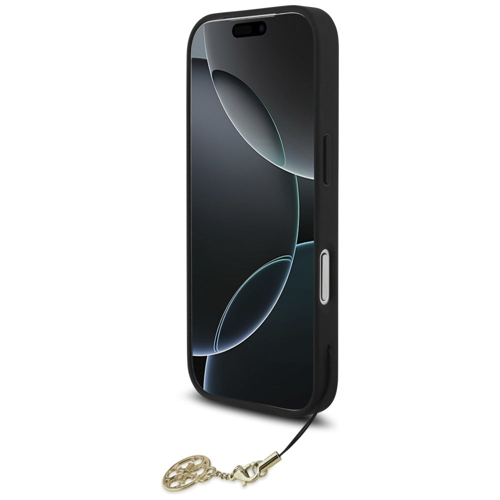 Etui MagSafe dla Apple iPhone 17 Pro, Guess, 4G Charm Cradle, Czarne