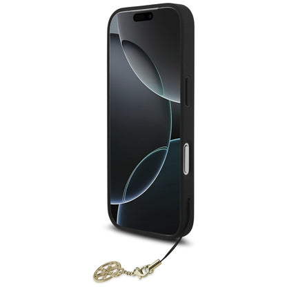 Etui MagSafe dla Apple iPhone 17 Pro, Guess, 4G Charm Cradle, Czarne