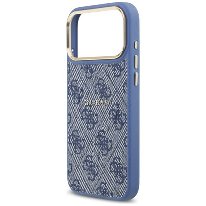 Etui MagSafe dla Apple iPhone 17 Pro, Guess, 4G Classic, Niebieskie